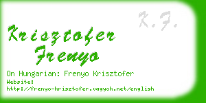 krisztofer frenyo business card